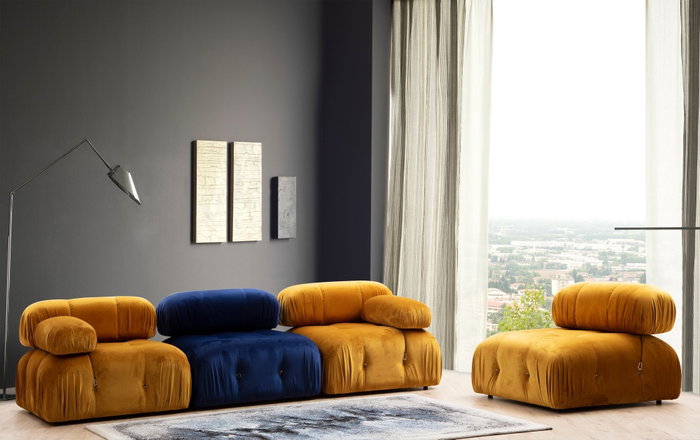 Atelier Del Sofa Bubble O1 - Velvet Blue Atelier Del Sofa Bubble O1 - Velvet Blue